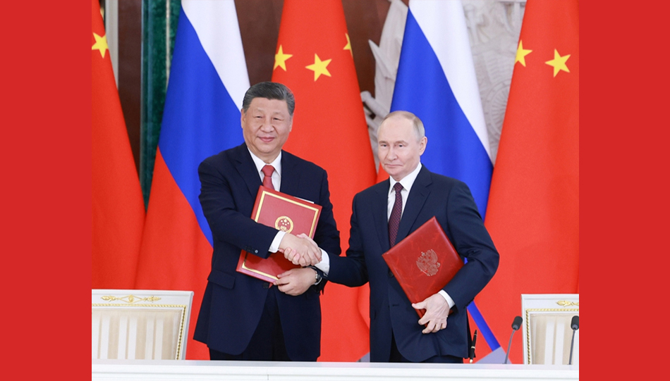 Xi Jinping diz que China e Rússia assumirão responsabilidade especial como grandes paísesDiante da contracorrente do unilateralismo e do ato de política de poder e bullying no mundo, a China trabalhará com a Rússia para assumir a responsabilidade especial como os grandes países do mundo e membros permanentes do Conselho de Segurança da ONU, disse o presidente chinês, Xi Jinping, na quinta-feira.