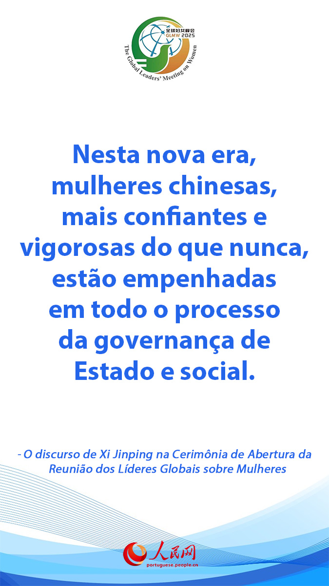 Infográfigo: Destaques do discurso de Xi Jinping na Cerimônia de Abertura da Reunião Global dos Líderes sobre Mulheres