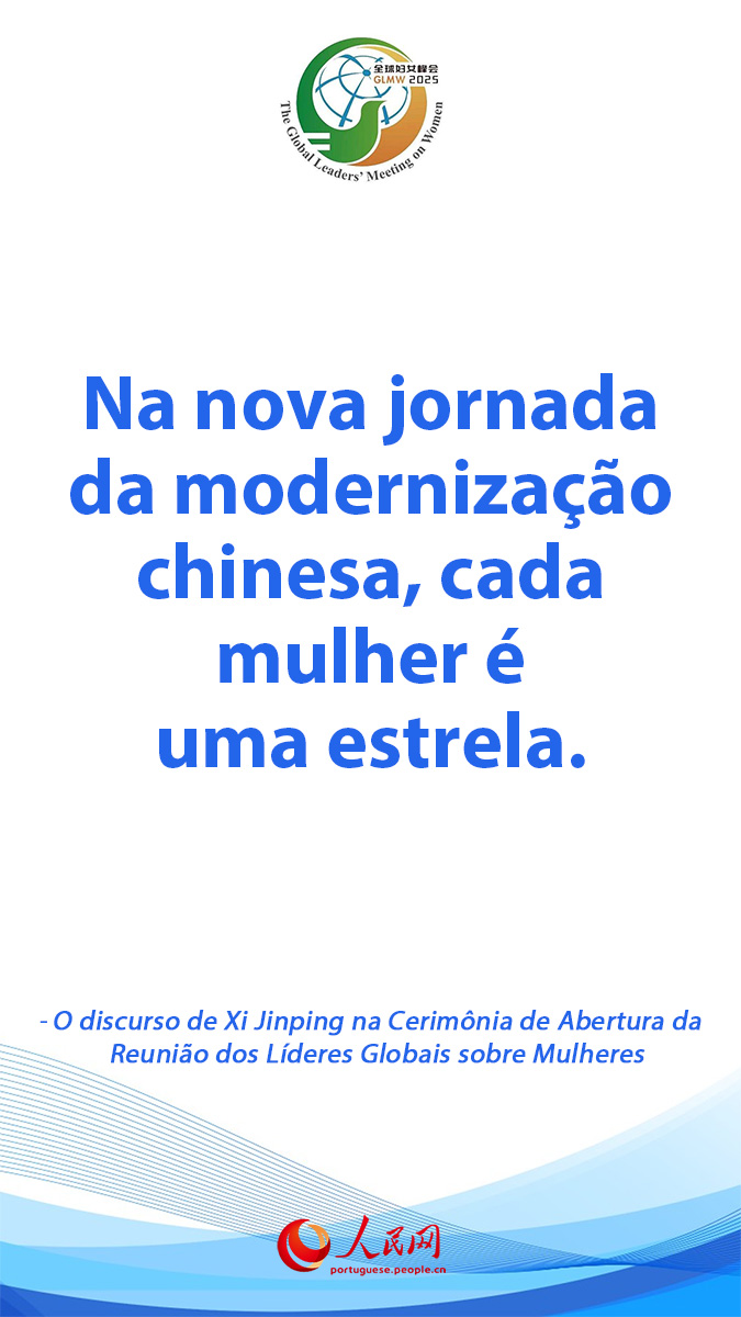 Infográfigo: Destaques do discurso de Xi Jinping na Cerimônia de Abertura da Reunião Global dos Líderes sobre Mulheres