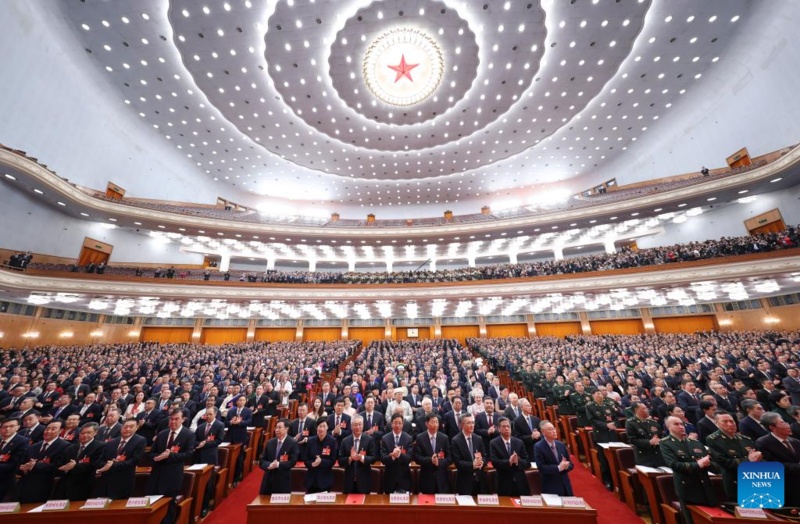 Legislatura nacional da China realiza reunião de encerramento da sessão anual